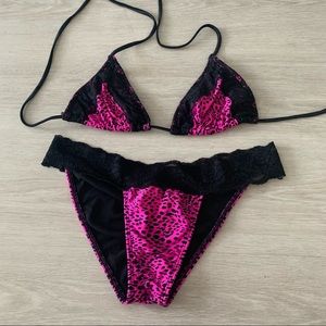 Sexy animal print string bikini
